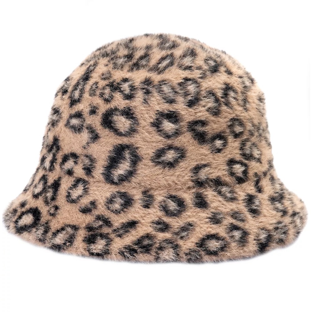 Vince Camuto Cozy Leopard Cloche. Adjustable.